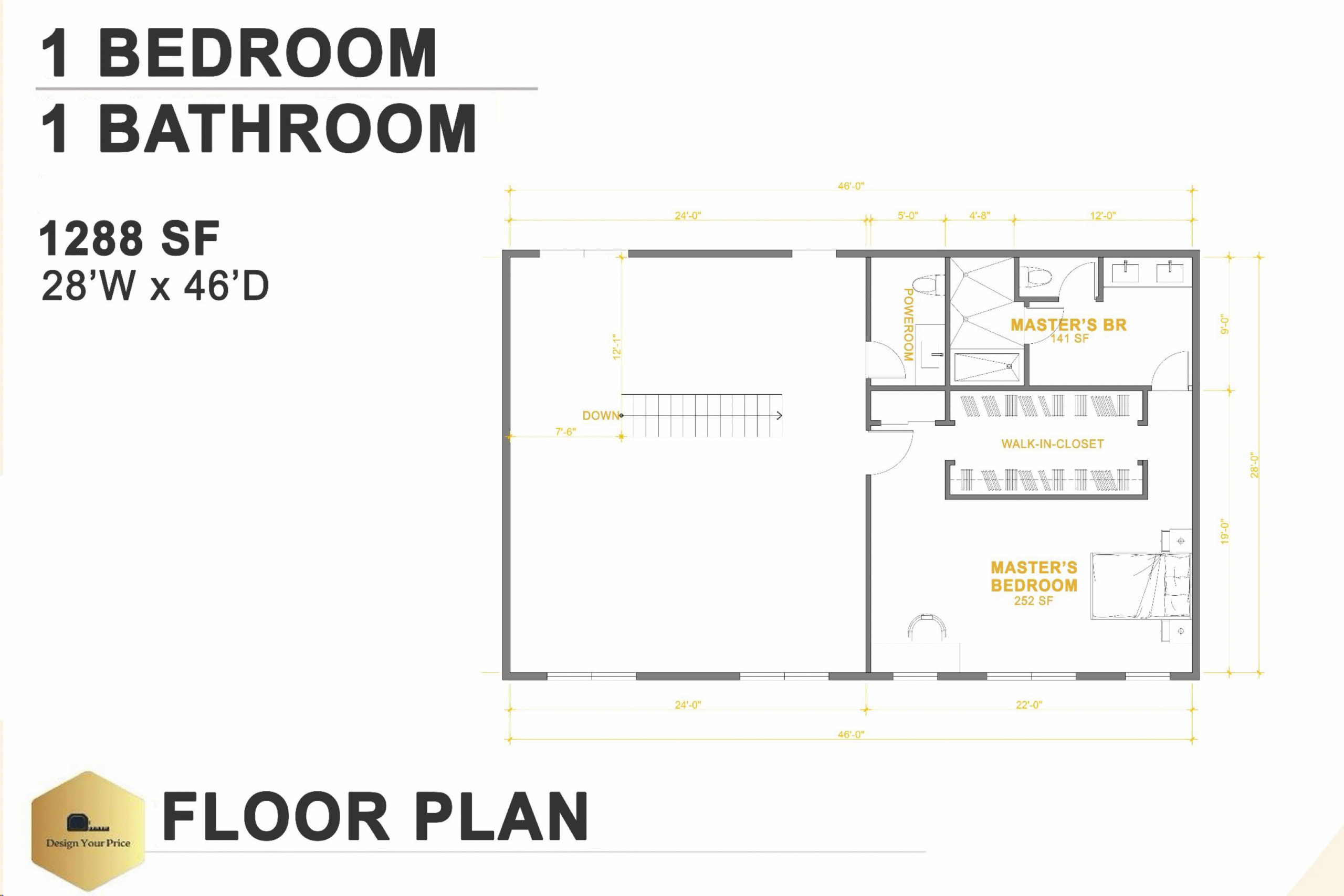 Rambler 1 bedroom 1 bathroom